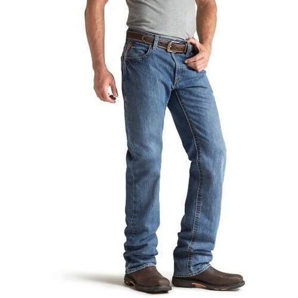 Ariat FR M3 Loose Basic Stackable Straight Leg Jeans Size 34/34 - Picture 1 of 8